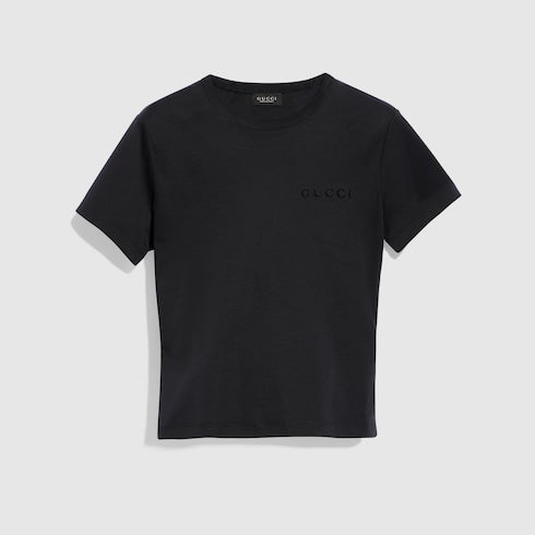 Cotton jersey T-shirt with embroidery