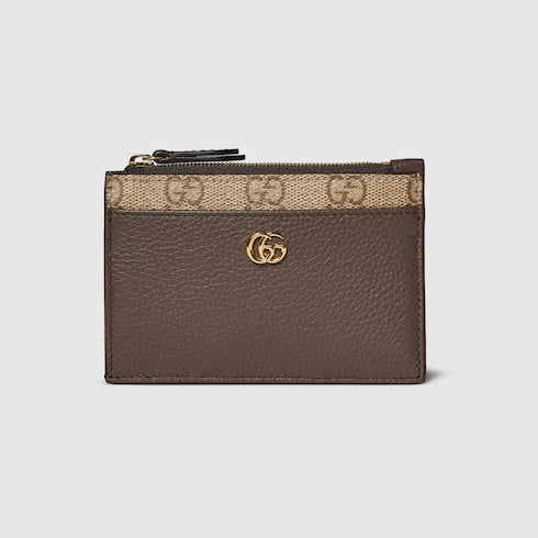 Bi-color GG Marmont zip key pouch
