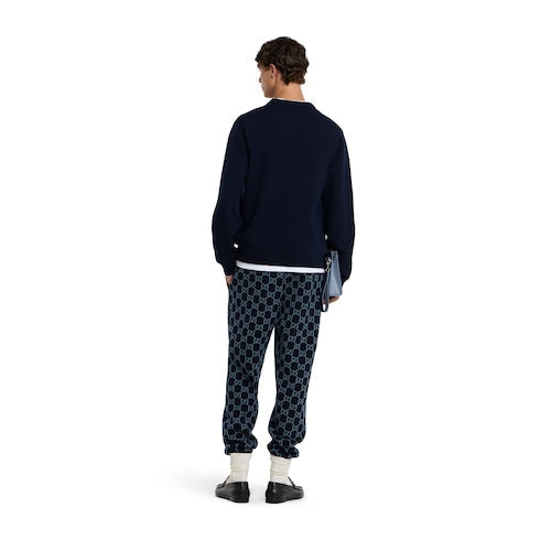 Wool sweater with Gucci intarsia