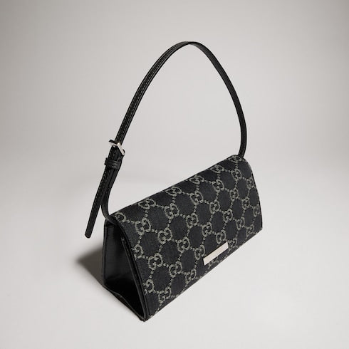 Small pouch with strap and Gucci plaque