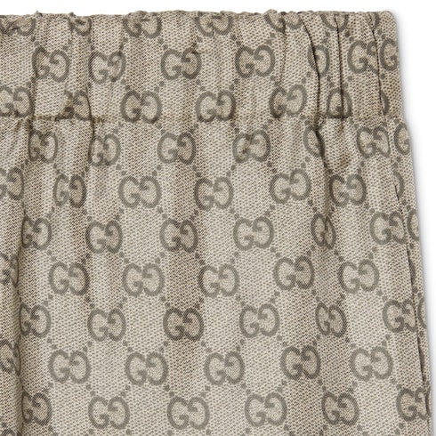 Printed silk twill leisure pants