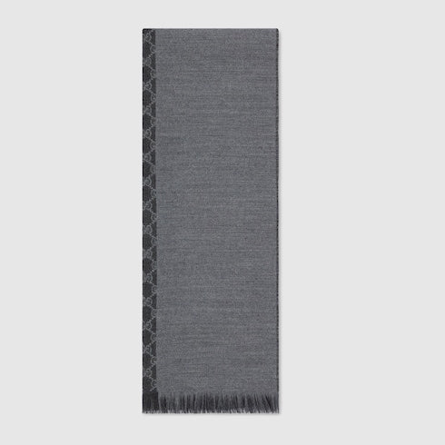 GG wool jacquard scarf