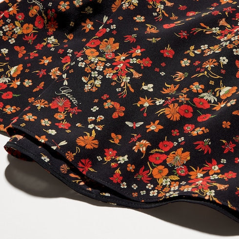 Printed silk dress