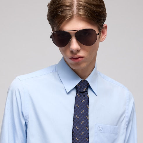 GG silk jacquard tie