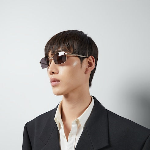 Rectangular-frame sunglasses