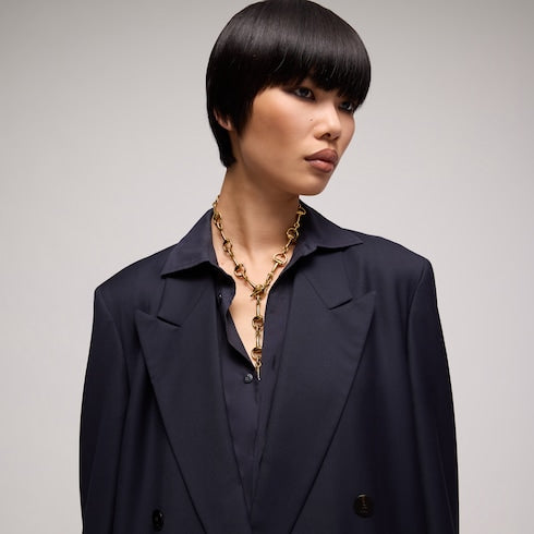 Horsebit lariat necklace