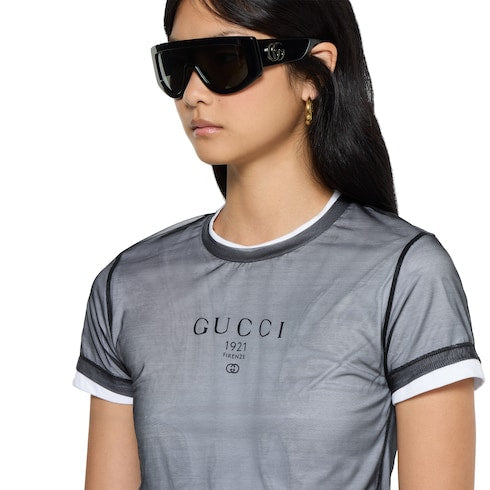 Double layered jersey T-shirt with print