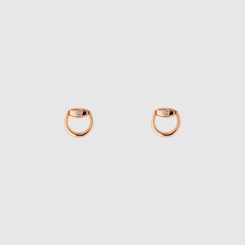 Gucci Horsebit diamond 18k stud earrings