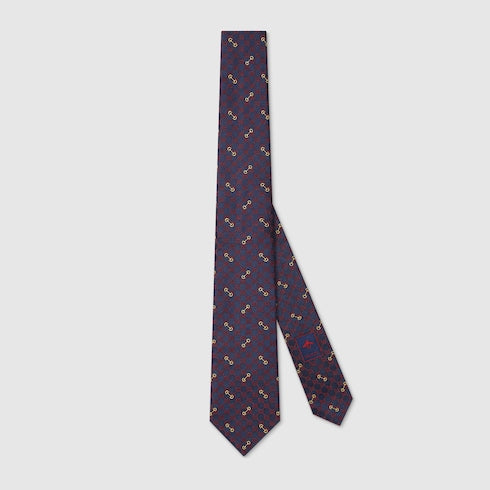 GG silk jacquard tie