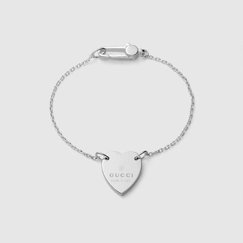 925 Sterling Silver Bracelet With Gucci Trademark Heart