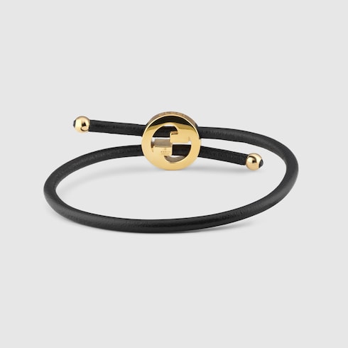 Bracelet with enamel Round Interlocking G