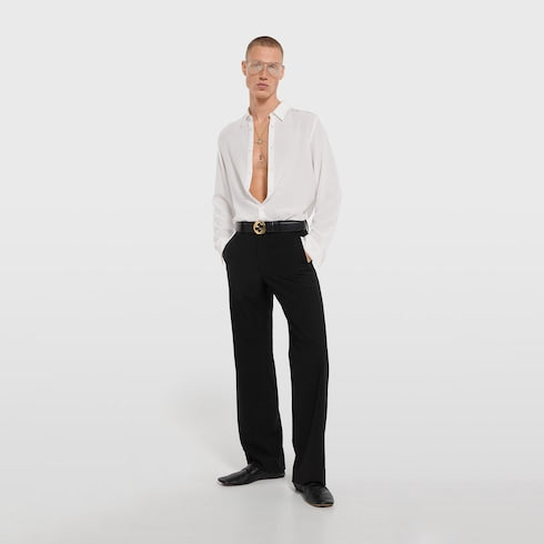 Belt with Interlocking G buckle