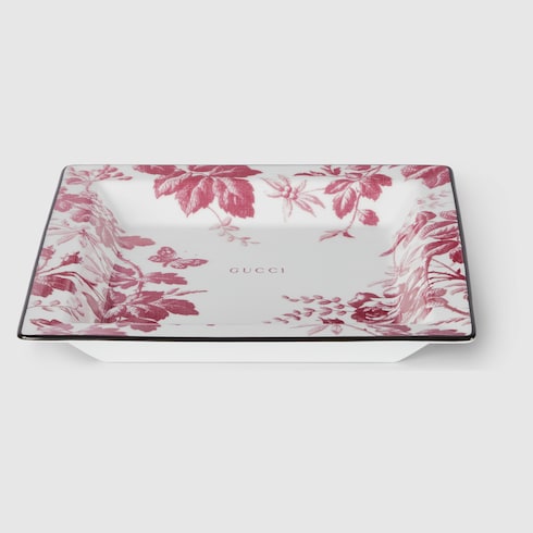 Herbarium print large trinket tray