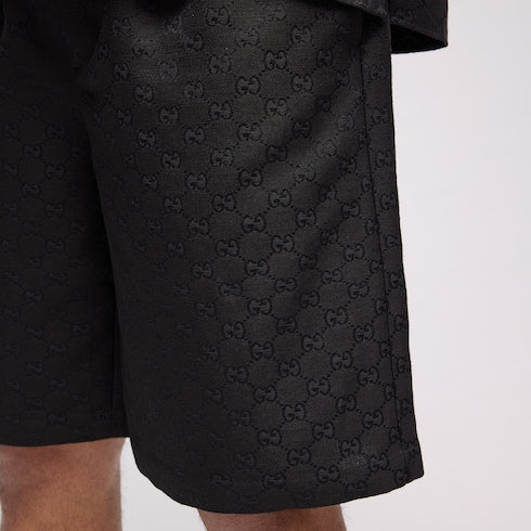 GG canvas linen blend shorts