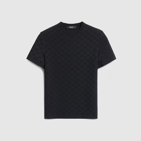 Technical GG fabric jacquard T-shirt