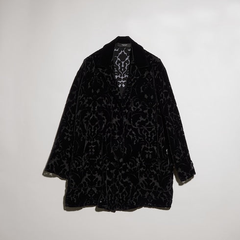 Floral devoré velour shirt
