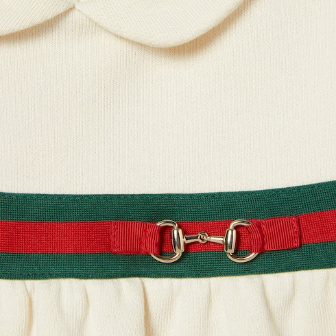 Baby cotton dress with Horsebit