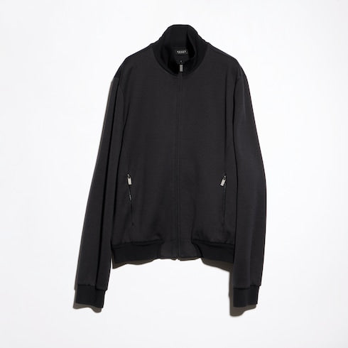 Silk cotton jersey zip jacket