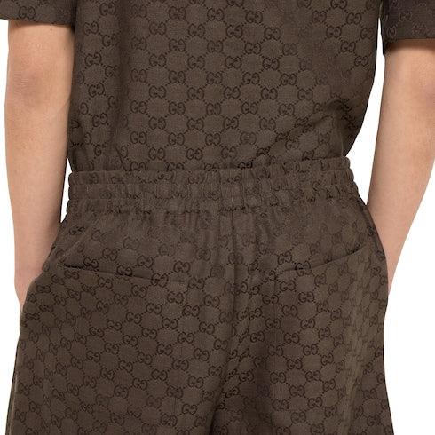 GG canvas linen blend shorts