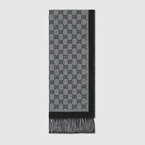 GG wool jacquard scarf