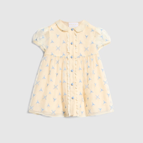 Baby embroidered silk dress