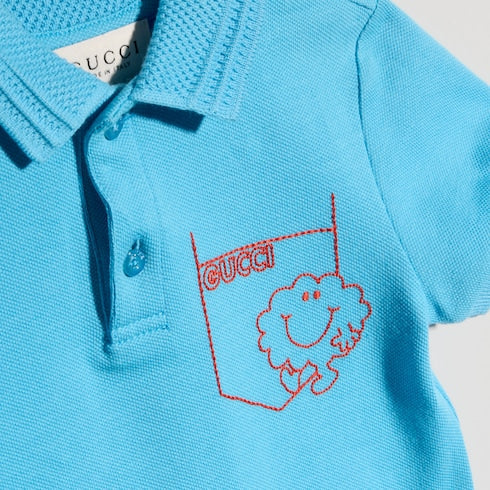 Baby cotton one-piece with embroidery