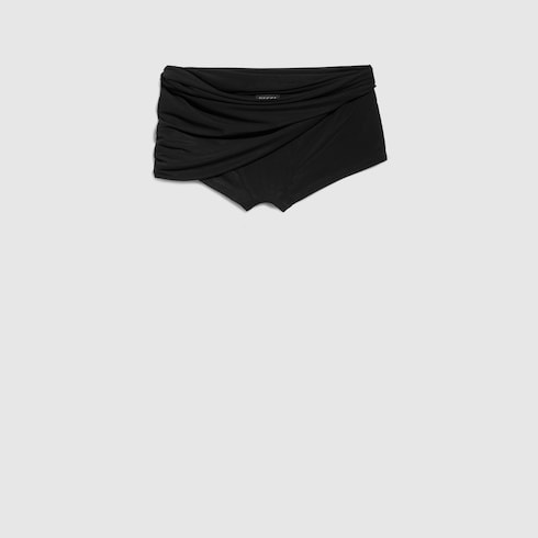 Crêpe jersey draped shorts