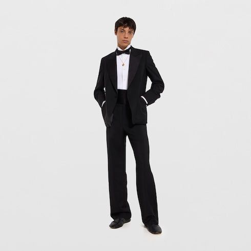 Light wool mohair canvas suit
