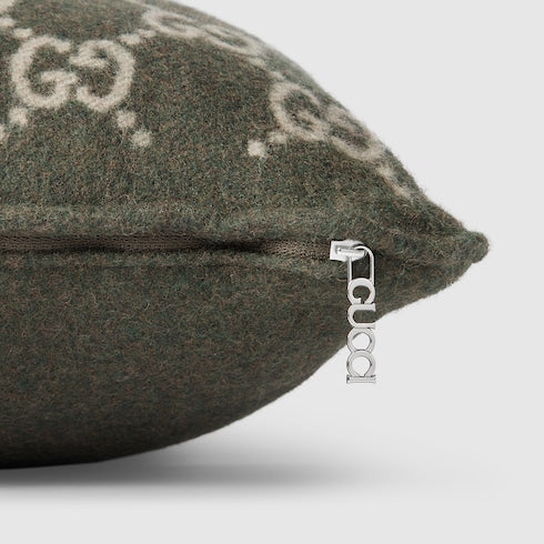 GG wool cashmere jacquard cushion
