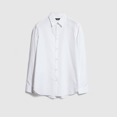 Piece dyed cotton poplin shirt
