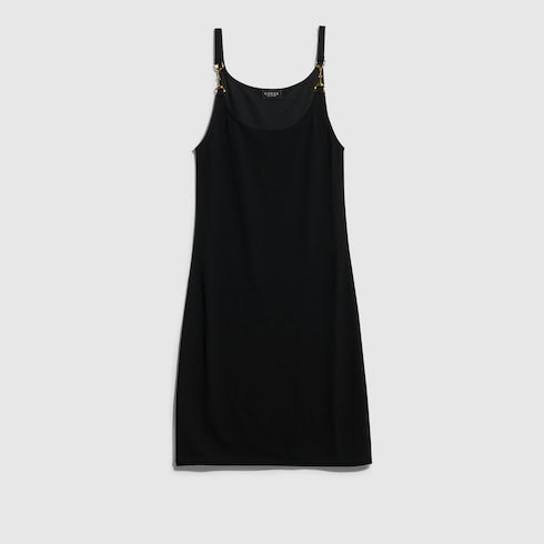 Viscose crêpe jersey dress with Horsebit