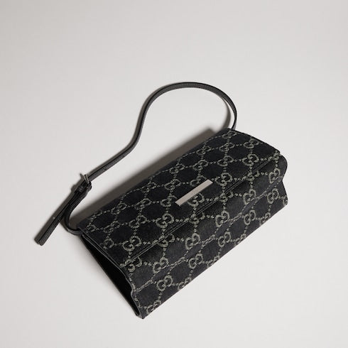 Small pouch with strap and Gucci plaque