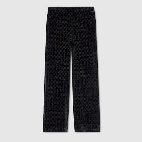 GG velvet devoré sportswear pants