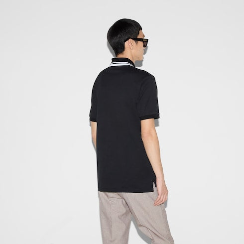 Cotton polo shirt with embroidery