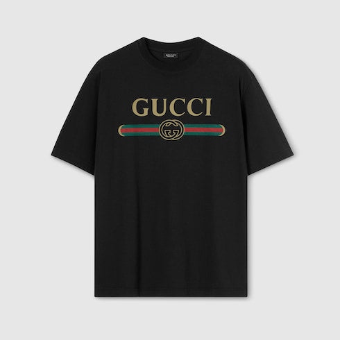 Silk blend jersey T-shirt with print