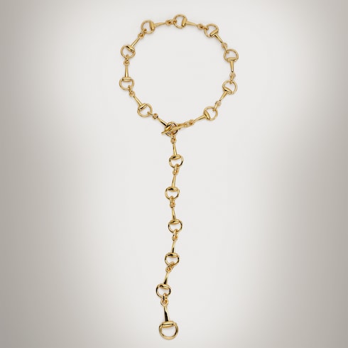 Horsebit lariat necklace