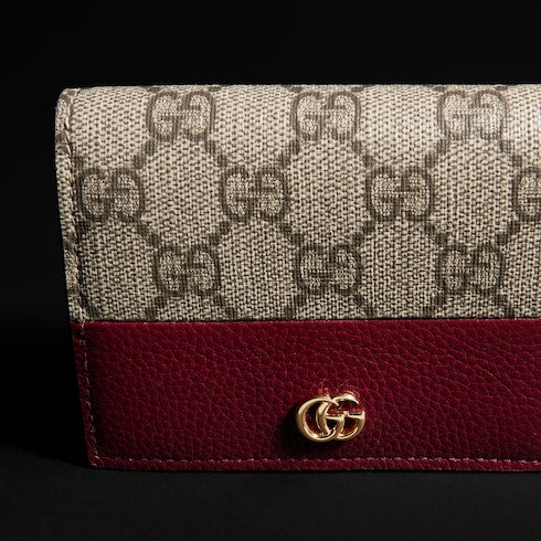 Bi-color GG Marmont small wallet