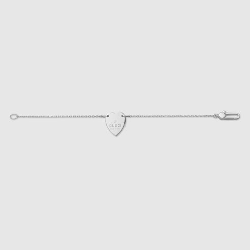 925 Sterling Silver Bracelet With Gucci Trademark Heart
