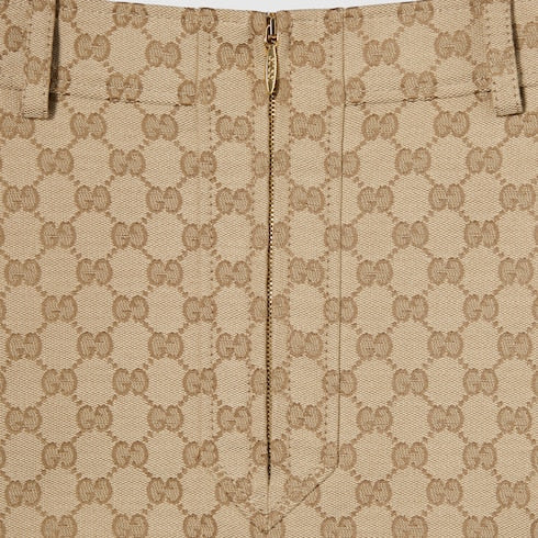 GG cotton canvas jacquard fabric skirt