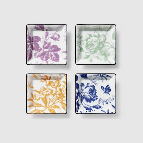 Herbarium print trinket tray set