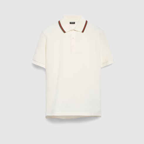 Cotton jersey piquet polo shirt