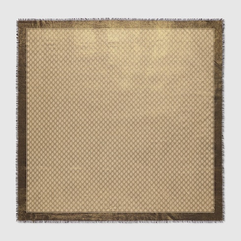 GG wool jacquard shawl