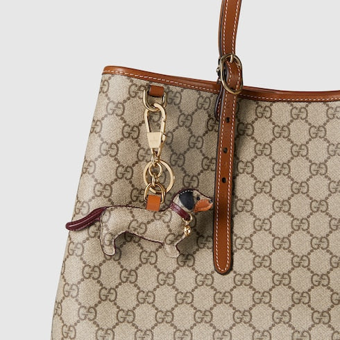 Dog-shaped bag charm