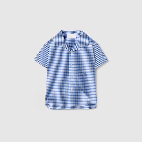 Baby gingham cotton shirt