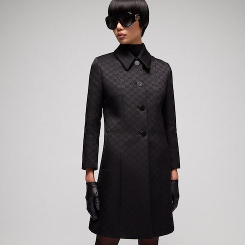 GG viscose jacquard coat