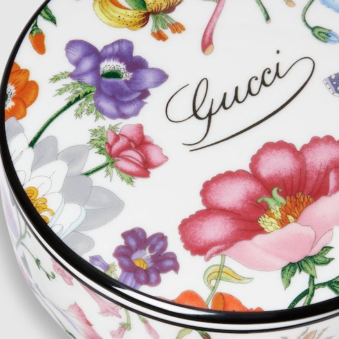 Gucci Flora print round box
