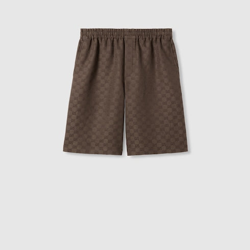 GG canvas linen blend shorts