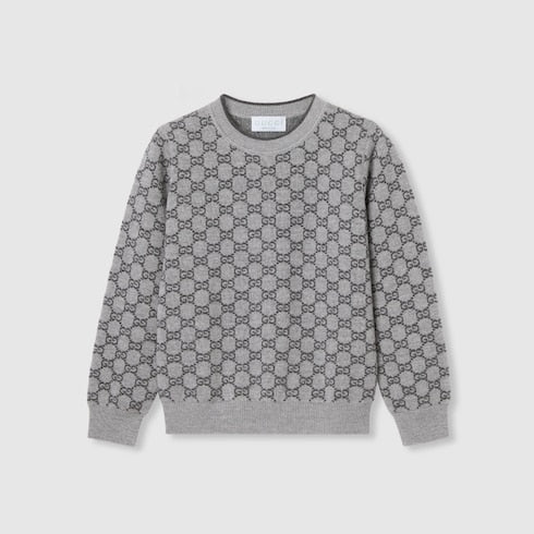 Children's GG wool jacquard sweater