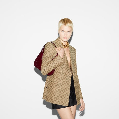 Double-breasted GG canvas jacket