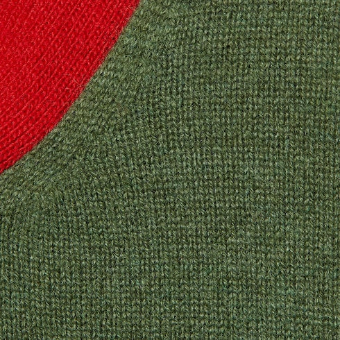 Knit cashmere sweater with ribbon